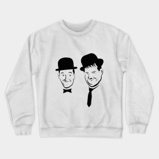 Laurel and Hardy Ink in Black and White Crewneck Sweatshirt